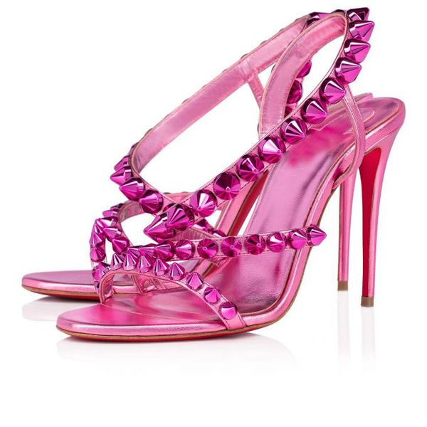 women sandal high heels red sole pump summer sandals spikita strap 100mm ankle strap spikes genuine leather with box, Black
women sandal high heels red sole pump summer sandals spikita strap 100mm ankle strap spikes genuine leather with box, Black