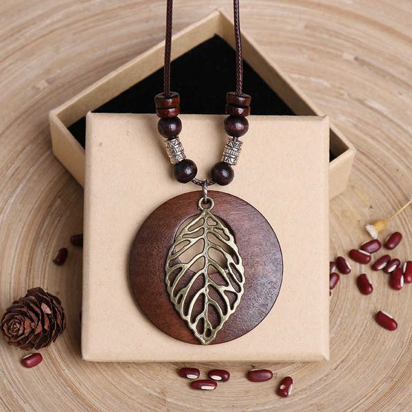 long ethnic round wooden leaf sweater chain necklace women retro pendant female jewelry neck accessories gifts collar, Silver
long ethnic round wooden leaf sweater chain necklace women retro pendant female jewelry neck accessories gifts collar, Silver