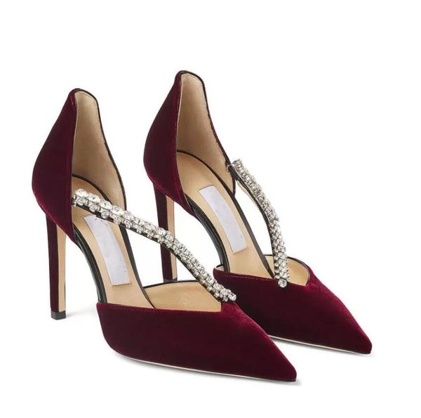 luxury fashion brands bee crystal embellishment pointed-toe sandals shoes women's pumps lady high heels weedding party bridal with box, Black 
luxury fashion brands bee crystal embellishment pointed-toe sandals shoes women's pumps lady high heels weedding party bridal with box, Black