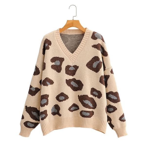 elegant oversized sweater women knitted sweater jumper leopard casual pullover chic women loose sweater female jumper lj201114, White;black
elegant oversized sweater women knitted sweater jumper leopard casual pullover chic women loose sweater female jumper lj201114, White;black