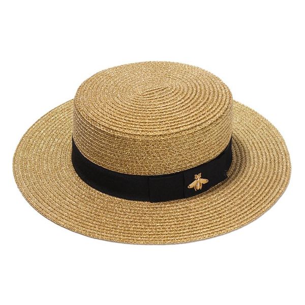 fashion woven wide brimmed gold metal bee fashion wide straw cap parent child flat visor women straw hat stingy brim hats high330b, Blue;gray
fashion woven wide brimmed gold metal bee fashion wide straw cap parent child flat visor women straw hat stingy brim hats high330b, Blue;gray