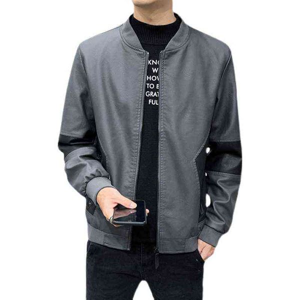 spring autumn new splicing pu jacket men's fashion casual stand-up collar handsome motorcycle coat man imitation leather jacket t220728, Black
spring autumn new splicing pu jacket men's fashion casual stand-up collar handsome motorcycle coat man imitation leather jacket t220728, Black