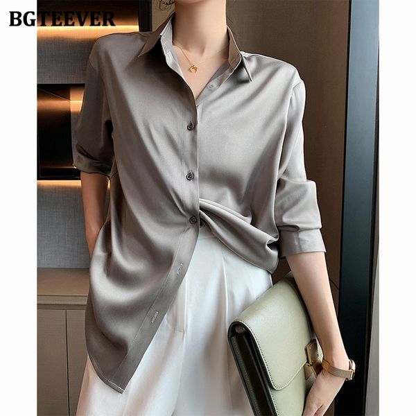 bbteever new fashion chic women satin shirts 2021 spring long sleeve solid single-breasted ladies blouses workwear blusas, White
bbteever new fashion chic women satin shirts 2021 spring long sleeve solid single-breasted ladies blouses workwear blusas, White
