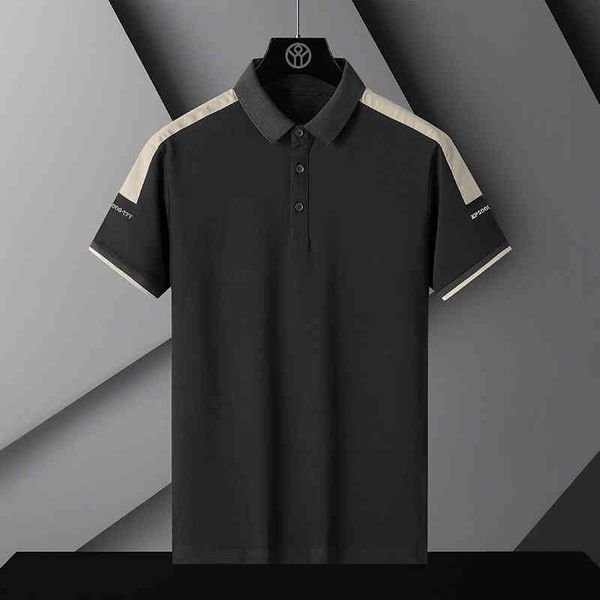 summer short sleeve t-shirt men's ice silk lapel pearl polo fashion brand collar t-shirt, White;black
summer short sleeve t-shirt men's ice silk lapel pearl polo fashion brand collar t-shirt, White;black