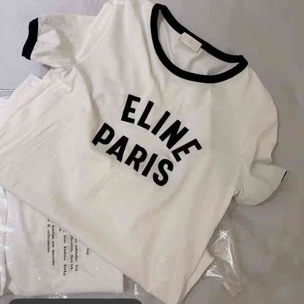 home spring and summer women's wear new cotton round neck casual short sleeve t-shirt contrast flocking short sleeve college, White
home spring and summer women's wear new cotton round neck casual short sleeve t-shirt contrast flocking short sleeve college, White