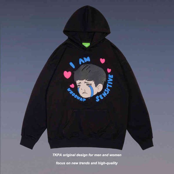 tkpa two dimensional cartoon printed long sleeved hoodie men's and women's bf harajuku loose couple's, Black
tkpa two dimensional cartoon printed long sleeved hoodie men's and women's bf harajuku loose couple's, Black