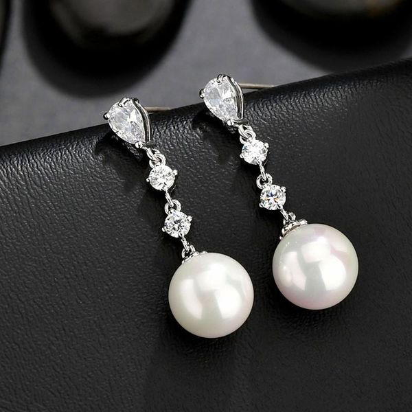 dangle & chandelier cute female long earrings with crystal fashion silver color drop simple pearl bride wedding
dangle & chandelier cute female long earrings with crystal fashion silver color drop simple pearl bride wedding