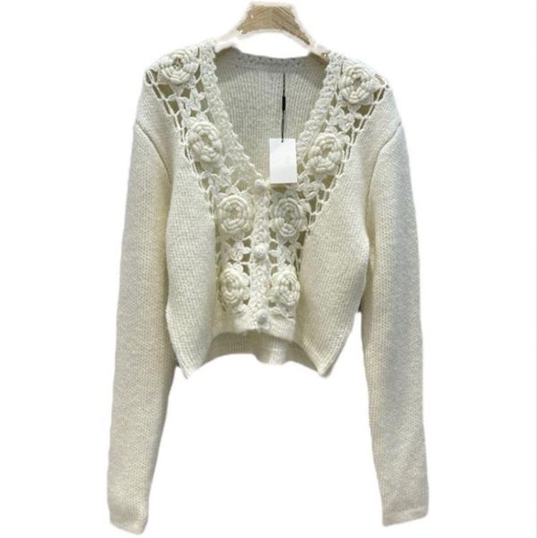 312 2022 spring summer brand same style sweater long sleeve v neck cardigan white fashion womens clothes womens zhen, White;black
312 2022 spring summer brand same style sweater long sleeve v neck cardigan white fashion womens clothes womens zhen, White;black