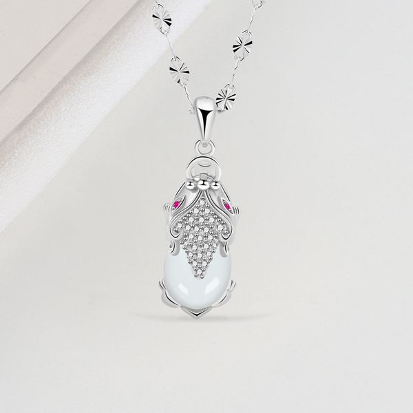 s925 sterling silver chalcedony white pendant women's simple temperament necklace fashion versatile clavicle chain valentine's day
s925 sterling silver chalcedony white pendant women's simple temperament necklace fashion versatile clavicle chain valentine's day