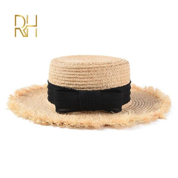 women raffia hats with elegant bow korean straw hat female flat panama hat uv protection summer holiday hats rh 220513, Blue;gray
women raffia hats with elegant bow korean straw hat female flat panama hat uv protection summer holiday hats rh 220513, Blue;gray