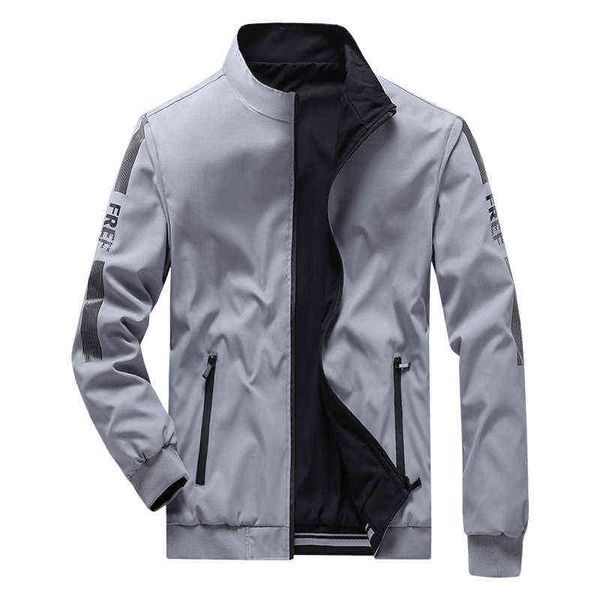 men's new jacket stand collar casual jacket men's youth reversible long sleeve large size clothing m-5xl y220803, Black;brown
men's new jacket stand collar casual jacket men's youth reversible long sleeve large size clothing m-5xl y220803, Black;brown