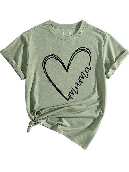 heart & letter graphic tee m4kc#, White 
heart & letter graphic tee m4kc#, White