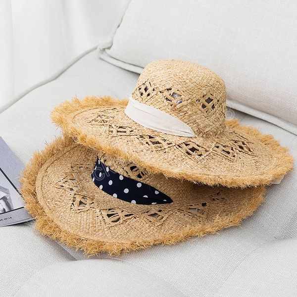 summer handmade weave raffia straw hats for women oversized lace up uv protection sun hat hollow design outdoor beach caps, Blue;gray
summer handmade weave raffia straw hats for women oversized lace up uv protection sun hat hollow design outdoor beach caps, Blue;gray