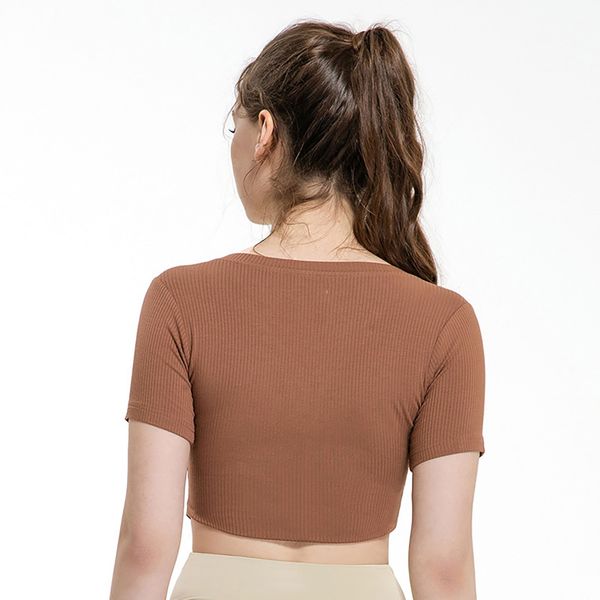 lul-ds249 spring and summer lulxury designer short-sleeved women's tight-fitting chest-showing navel short thread t-shirt shaping yoga
lul-ds249 spring and summer lulxury designer short-sleeved women's tight-fitting chest-showing navel short thread t-shirt shaping yoga