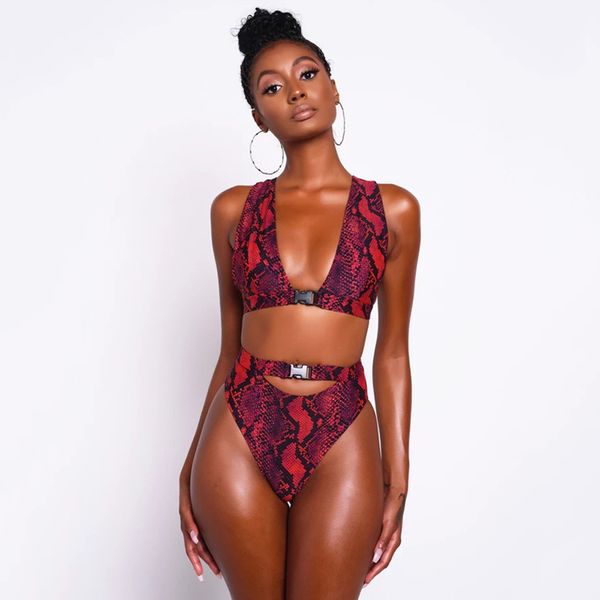 2022 new deep v high waist bikini set snakeskin print swimwear women swimsuit female two pieces bikini bather bathing suits, White;black
2022 new deep v high waist bikini set snakeskin print swimwear women swimsuit female two pieces bikini bather bathing suits, White;black