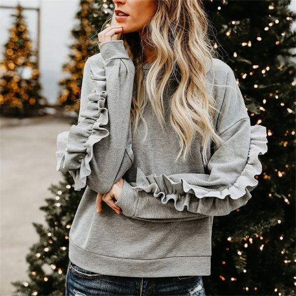 ruffled sweatshirts women casual drop shoulder pullover ladies autumn outwear hoody slim basic sweatshirt women hoodie lj201103, Black
ruffled sweatshirts women casual drop shoulder pullover ladies autumn outwear hoody slim basic sweatshirt women hoodie lj201103, Black