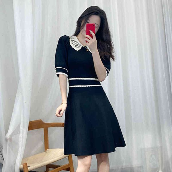 casual dresses original quality french style s family 21 autumn bubble sleeve hollowed out baby collar knitted dress waist a-line skirt, Black;gray
casual dresses original quality french style s family 21 autumn bubble sleeve hollowed out baby collar knitted dress waist a-line skirt, Black;gray