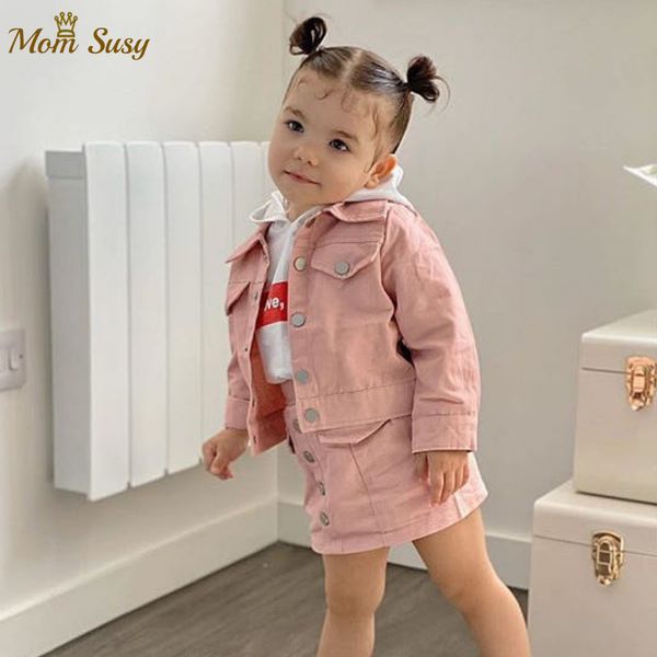 baby girl clothes set cotton infant toddler girls jean jacketdenim skirt 2pcs spring autumn long sleeve clothing sets outfit 220523, White 
baby girl clothes set cotton infant toddler girls jean jacketdenim skirt 2pcs spring autumn long sleeve clothing sets outfit 220523, White