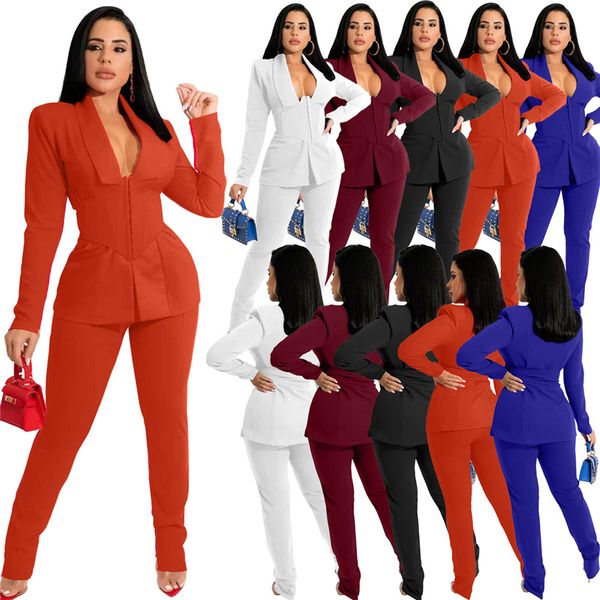 women's two piece pants elegant office lady 2 piece sets womens outfits corset blazer coat and pencil pants business suit work wear mat, White
women's two piece pants elegant office lady 2 piece sets womens outfits corset blazer coat and pencil pants business suit work wear mat, White