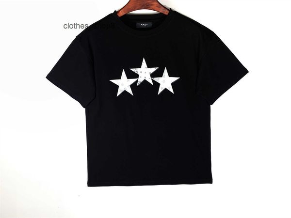 european and american designer t-shirts hoodies amirs five pointed star printed 210g double jersey t-shirt, White;black
european and american designer t-shirts hoodies amirs five pointed star printed 210g double jersey t-shirt, White;black