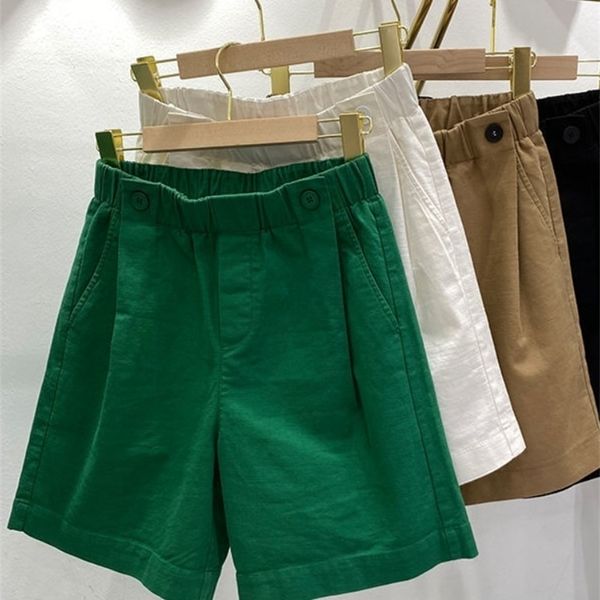 womens summer shorts the elastic waist design fivepoint pants sports casual high waisted shorts 100% cotton female student 220611, White;black
womens summer shorts the elastic waist design fivepoint pants sports casual high waisted shorts 100% cotton female student 220611, White;black