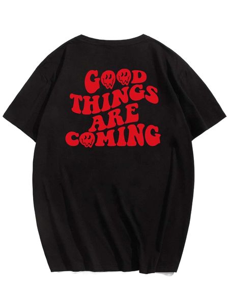 romwe guys slogan graphic tee e0el#, White;black