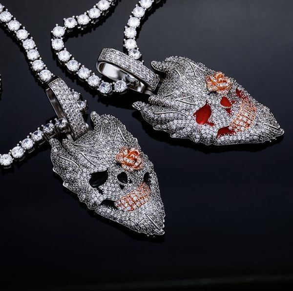 hip hop pendants claw setting aaa cz stone bling iced out cool rose flower dragon skull necklaces for men rapper jewelry, Silver
hip hop pendants claw setting aaa cz stone bling iced out cool rose flower dragon skull necklaces for men rapper jewelry, Silver