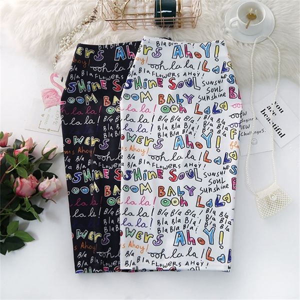 women's pencil skirts letters printed graphic summer autumn high waist slit tube faldas woman stretch skirt female gd503 220317, Black
women's pencil skirts letters printed graphic summer autumn high waist slit tube faldas woman stretch skirt female gd503 220317, Black