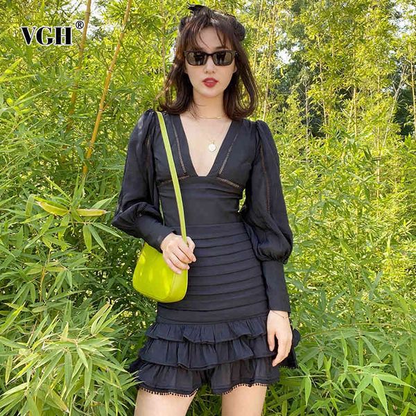 ruched elegant dress for women deep v neck lantern long sleeve high waist sllim fit dresses female spring 210507, Black;gray
ruched elegant dress for women deep v neck lantern long sleeve high waist sllim fit dresses female spring 210507, Black;gray