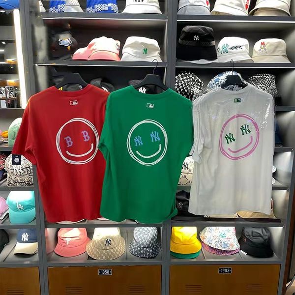 women's t-shirt designer 2022 summer new korean mlb embroidered ny small smiley face printed loose cotton couple short sleeve t-shirt, White
women's t-shirt designer 2022 summer new korean mlb embroidered ny small smiley face printed loose cotton couple short sleeve t-shirt, White