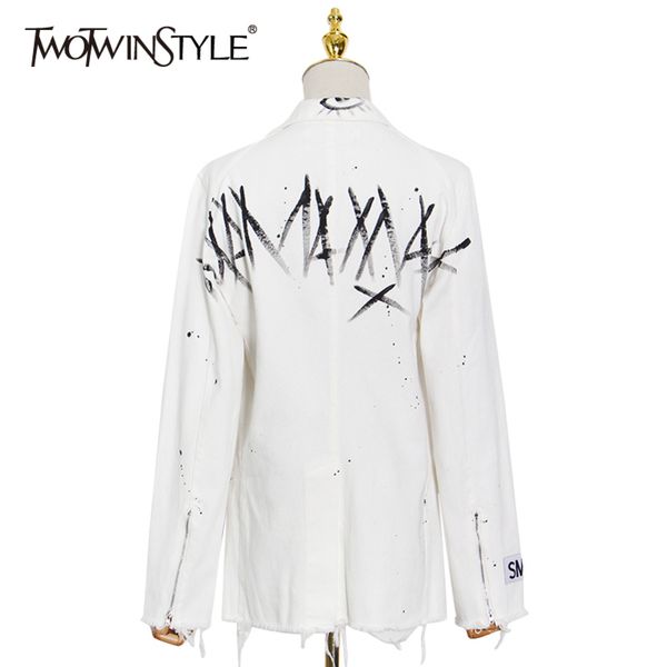 patchwork tassel print blazer for women notched long sleeve hit color casual denim jacket female fashion 210423, White;black
patchwork tassel print blazer for women notched long sleeve hit color casual denim jacket female fashion 210423, White;black