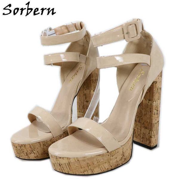 sorbern nude patent women sandal block high heel platform summer shoes customized one-strap shoes for women 2021 customized, Black
sorbern nude patent women sandal block high heel platform summer shoes customized one-strap shoes for women 2021 customized, Black