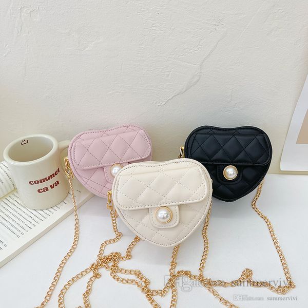 lady style children love heart handbag girls diamond lattice quilted one shoulder bag kids pearls buckle metals chain messenger lipstick bag, Black
lady style children love heart handbag girls diamond lattice quilted one shoulder bag kids pearls buckle metals chain messenger lipstick bag, Black