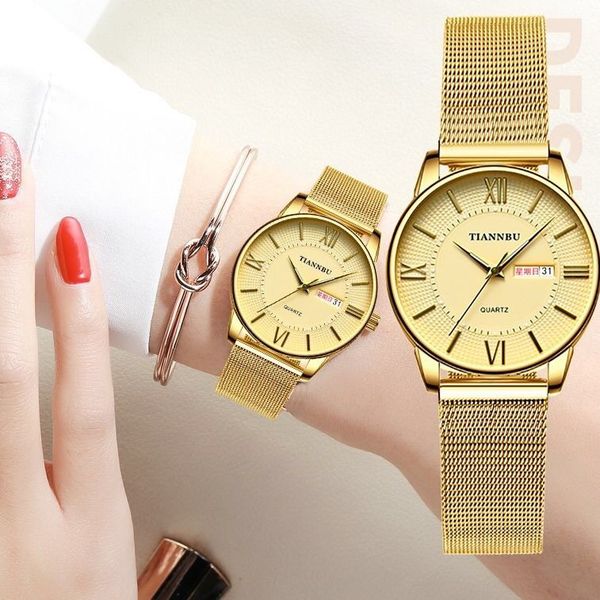tiannbu men's double calendar quartz watch waterproof luminous men's and women's steel belt fashion trend a2, Slivery;brown
tiannbu men's double calendar quartz watch waterproof luminous men's and women's steel belt fashion trend a2, Slivery;brown