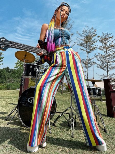 colorful stripe wide leg pants k1zn#, Black;white
colorful stripe wide leg pants k1zn#, Black;white