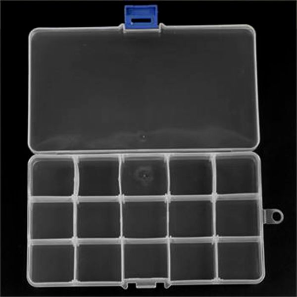 15 slots plastic storage box case home organizer earring jewelry container 2015 new arrival, Black;white 
15 slots plastic storage box case home organizer earring jewelry container 2015 new arrival, Black;white