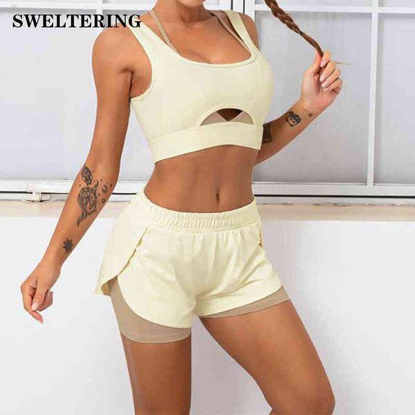 2pcs women workout tracksuits seamless yoga set two piece crop bra shorts leggings female sport fitness wear gym set clothes t220725, White;red
2pcs women workout tracksuits seamless yoga set two piece crop bra shorts leggings female sport fitness wear gym set clothes t220725, White;red