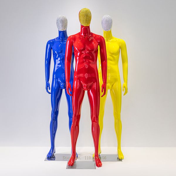 new style men mannequin male full body color glass fiber reinforced electroplating face, Khaki
new style men mannequin male full body color glass fiber reinforced electroplating face, Khaki
