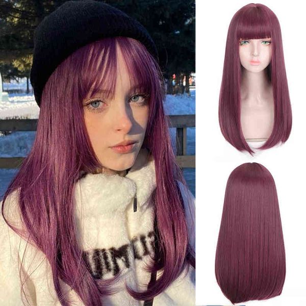 long straight hair synthetic wig girl purple pink black gradient cosplay lolita bangs heat-resistant 220622
long straight hair synthetic wig girl purple pink black gradient cosplay lolita bangs heat-resistant 220622