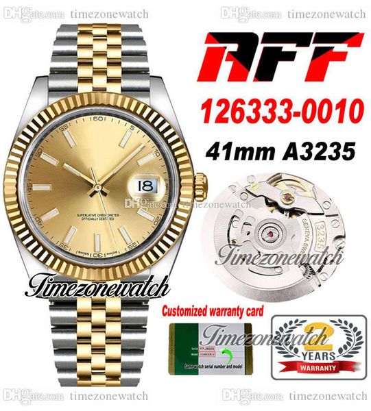 aff 41mm date cal a3235 automatic mens watch two tone gold champagne stick dial 904l steel oystersteel bracelet same serial card super editi, Slivery;brown
aff 41mm date cal a3235 automatic mens watch two tone gold champagne stick dial 904l steel oystersteel bracelet same serial card super editi, Slivery;brown