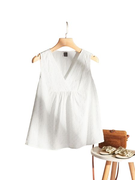 swiss dot solid tank l6ws#, White 
swiss dot solid tank l6ws#, White