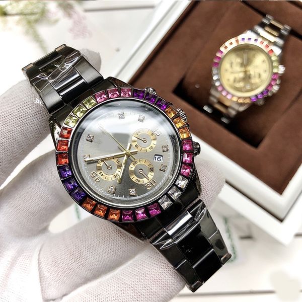 sw luxury men's watch quartz movement diamond dial crystal mirror stainless steel folding buckle large calendar timer automatic mechani, Slivery;brown
sw luxury men's watch quartz movement diamond dial crystal mirror stainless steel folding buckle large calendar timer automatic mechani, Slivery;brown