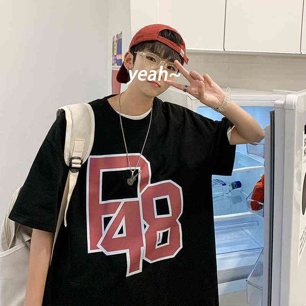 designer men's t-shirt summer cotton loose sleeve casual letter printed round neck men's short t-shirt style top, White;black
designer men's t-shirt summer cotton loose sleeve casual letter printed round neck men's short t-shirt style top, White;black