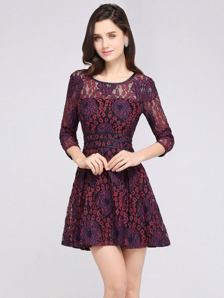 babyonline d.r.e.s.s. zip back floral lace dress z6ra#, Black;gray