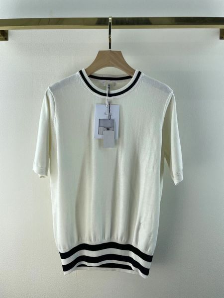 2022 spring summer milan runway sweaters o neck short sleeve women's sweater high end jacquard pullover designer t-shirts 0507-04, White;black
2022 spring summer milan runway sweaters o neck short sleeve women's sweater high end jacquard pullover designer t-shirts 0507-04, White;black