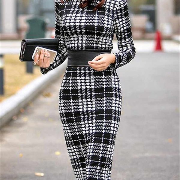 womens office dress office lady plaid bodycon dress long sleeve work business midi dres 5xl plus size women dresses y200102, White;black
womens office dress office lady plaid bodycon dress long sleeve work business midi dres 5xl plus size women dresses y200102, White;black
