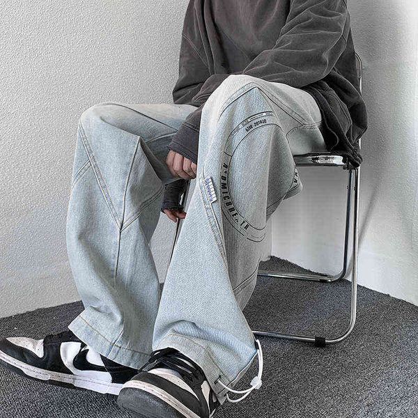hip hop pockets printing loose casual jeans men straight wide leg pant male harajuku oversize streetwear denim trousers t220726, Blue
hip hop pockets printing loose casual jeans men straight wide leg pant male harajuku oversize streetwear denim trousers t220726, Blue