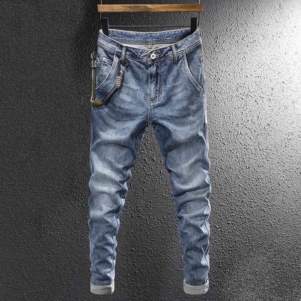 men's jeans italian nostalgic fashion men's jeans vintage light blue street slim fit pants nt48
men's jeans italian nostalgic fashion men's jeans vintage light blue street slim fit pants nt48