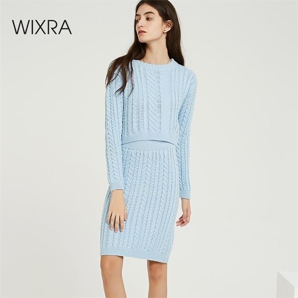 wixra autumn winter knitted womens sets o neck long sleeve short sweaters kneelength skirts solid sets for ladies y200110, White
wixra autumn winter knitted womens sets o neck long sleeve short sweaters kneelength skirts solid sets for ladies y200110, White