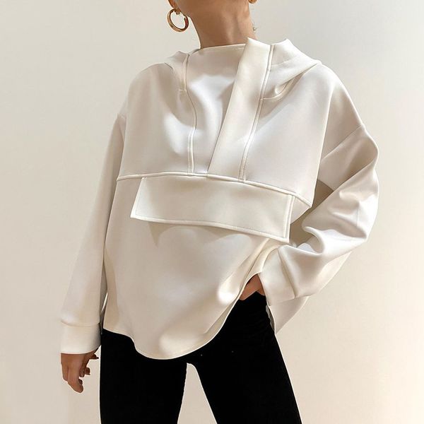 solid color design loose fitting hoodies women spring ins fashion long sleeve sweatshirt 210506, Black
solid color design loose fitting hoodies women spring ins fashion long sleeve sweatshirt 210506, Black